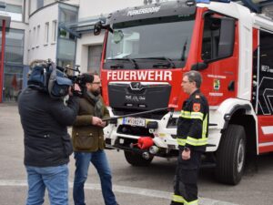 TV – Interview bei der Feuerwehr