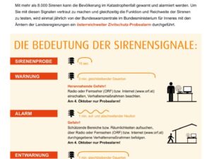 Zivilschutz-Probealarm am 4. Oktober 2025