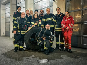 Gruppe 3: Jährliche Leistungsüberprüfung der Atemschutzträger – Finnentest erfolgreich absolviert